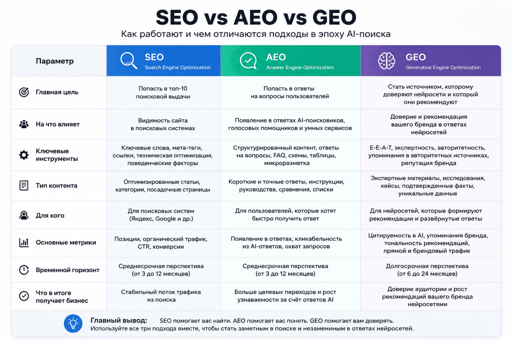 Сравнительная таблица SEO, AEO, GEO.png
